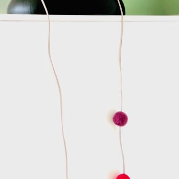 Halskette lang – pink-aubergine – Halsschmuck – 120 cm