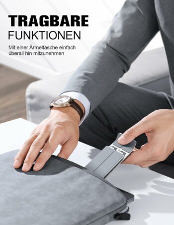 Ergonomischer Laptop-Ständer aus Aluminium – Höhenverstellbar, falt- und tragbar – Bild 4