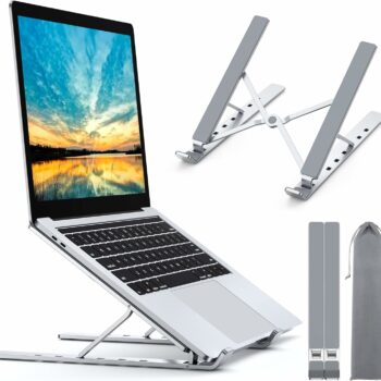 Ergonomischer Laptop-Ständer aus Aluminium – Höhenverstellbar, falt- und tragbar